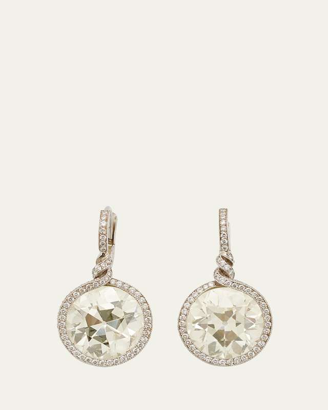 Platinum Earrings with Diamonds